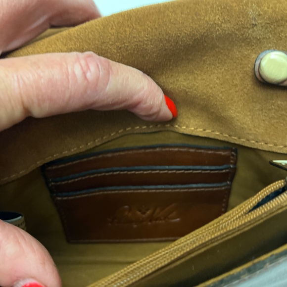 NWT Patricia Nash Brown Leather Crossbody Bag With Shoulder Strap. - Picture 14 of 16